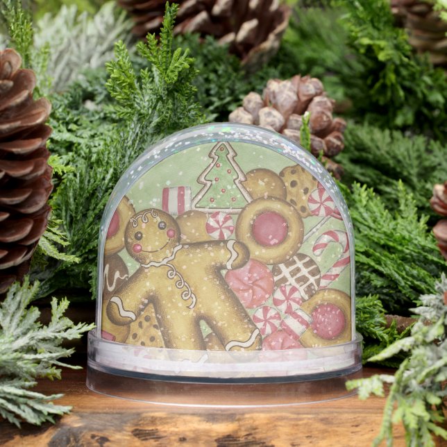 Christmas Candy Cookies Snow Globe  (Hiver)