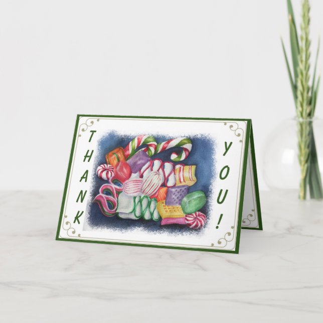 CHRISTMAS CANDY DANKESKARTE (Vorderseite)