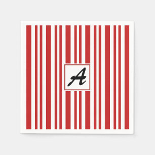 Christmas Candy Monogram Serviette