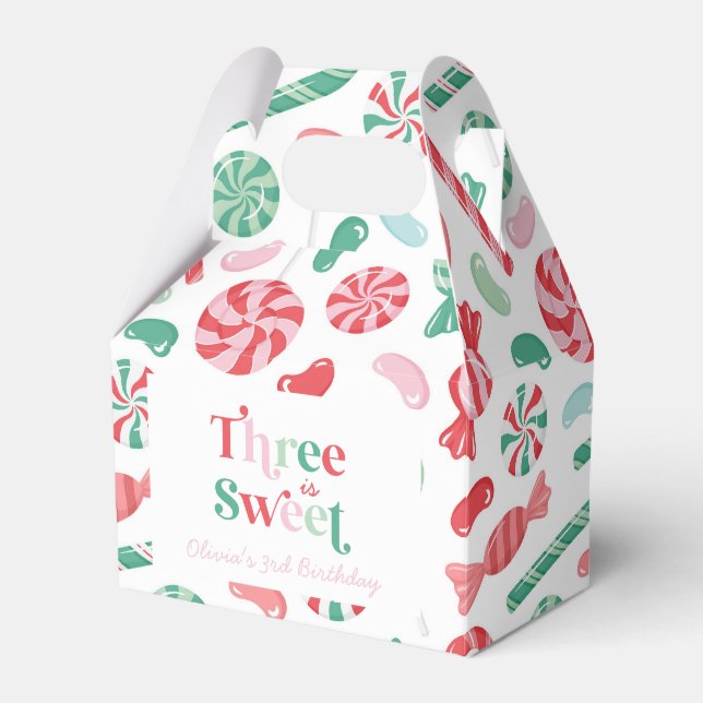 Christmas Candy Three ist Sweet 3. Geburtstag Geschenkschachtel (Vorderseite)