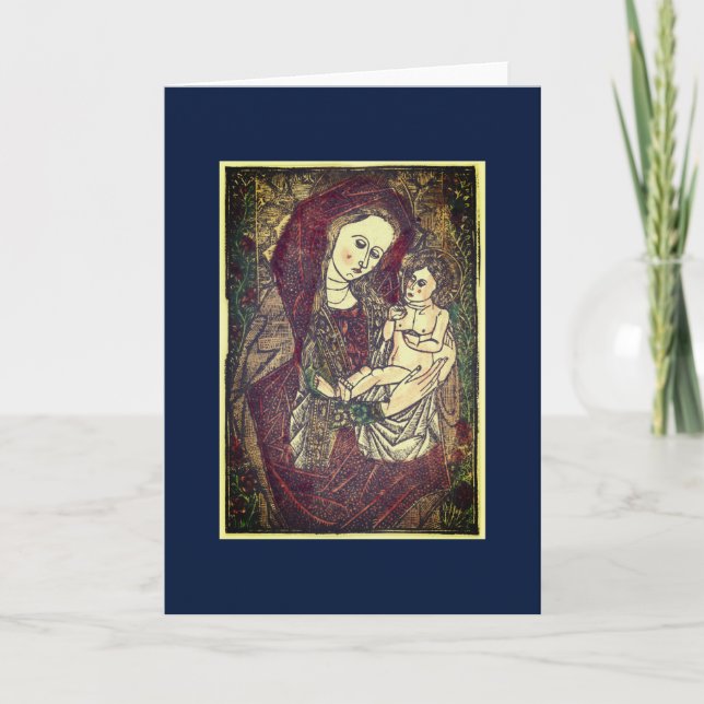 CHRISTMAS Card DEUTSCHE MADONNA UND KIND (Vorderseite)