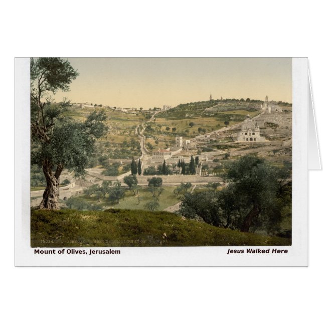 Christmas Card Jerusalem Vintage Photo (Vorderseite (Horizontal))