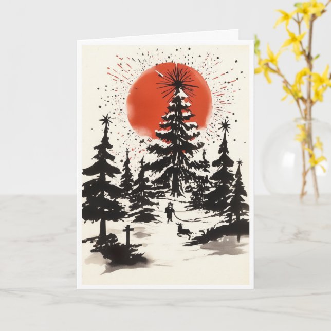 Christmas card karte (Gelbe Blume)