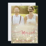 Christmas Card: Married Christmas - Custom photo Feiertagskarte<br><div class="desc">Christmas Card: Married Christmas - Custom photo</div>