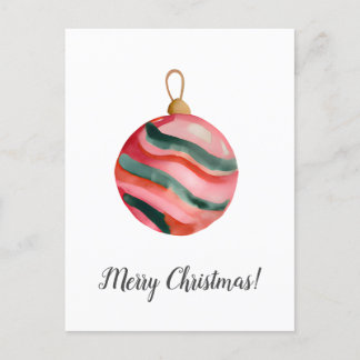 Christmas Card Merry Christmas Wishes Ornatments   Postkarte
