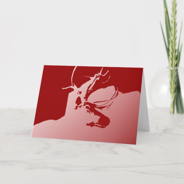 Christmas card: Norwegian Reindeer Feiertagskarte (Vorderseite)