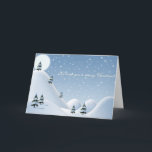 Christmas Card Snowy Feiertagskarte<br><div class="desc">Say happy Christmas with this lovely scene of snowy mountains</div>