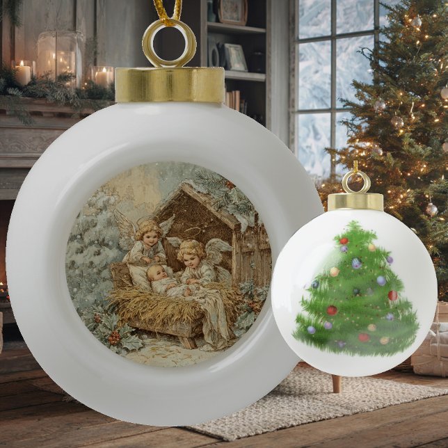 Christmas card with baby Snowflake Framed Ornament (Von Creator hochgeladen)