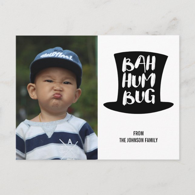 Christmas Carol Bah Humbug Carte postale (Devant)