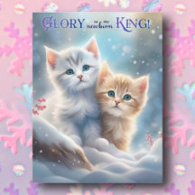 Christmas Carol Kittens Süße Tier Christlich