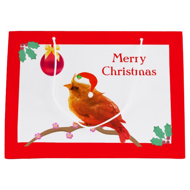 Christmas Carol Little Bird Große Geschenktüte (Vorderseite)