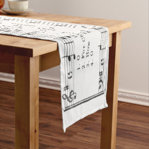 Christmas Carol Sheet Music Kurzer Tischläufer