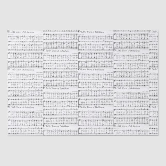 Christmas Carol Sheet Music Seidenpapier (Vorderseite)