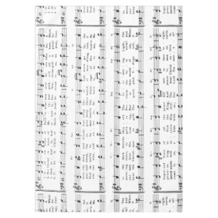 Christmas Carol Sheet Music Tischdecke