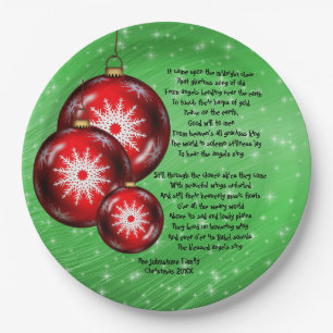 Christmas Carol Texte - Mitternacht - 9" Pappteller