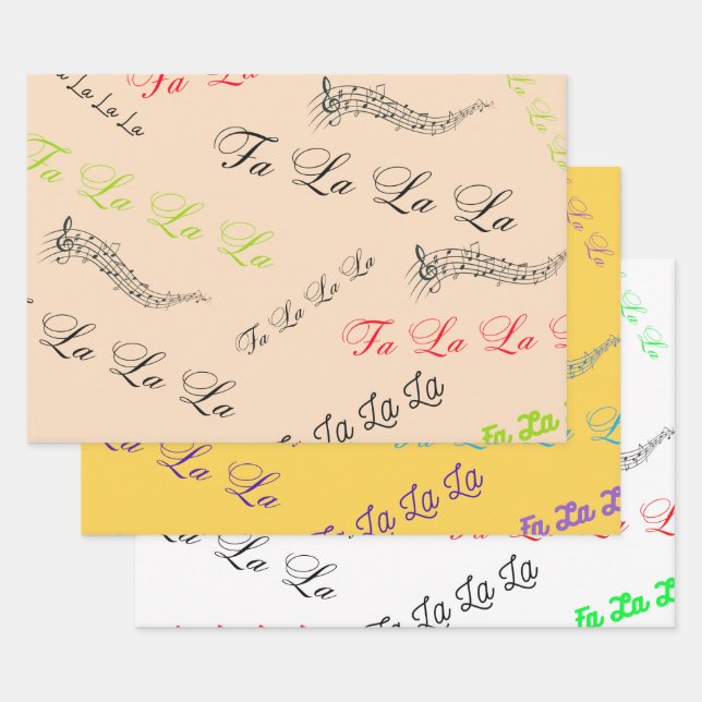 Christmas Carol theme-Fa, la, la, Geschenkpapier Set (Set)