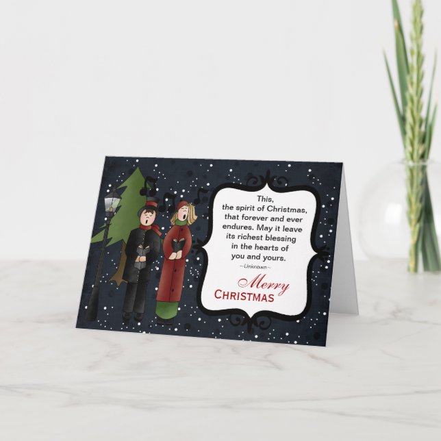Christmas Carols Feiertagskarte (Vorderseite)