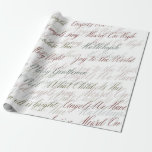 Christmas Carols Wrapping Paper Geschenkpapier<br><div class="desc">Dress up your ohrs in this elegant hand-calligraphed wrapping paper.</div>