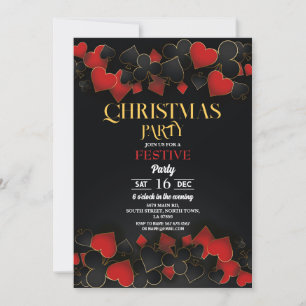 Christmas Casino Jouer aux cartes Gold Black Festi