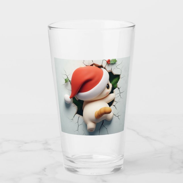 Christmas Cat 3D Glas (Vorderseite)