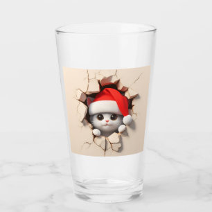 Christmas Cat 3D Glas