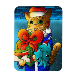 Christmas Cat Guest Magnet