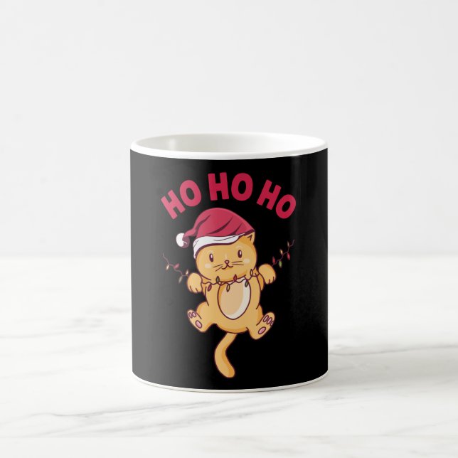 Christmas Cat Ho Ho Ho Kaffeetasse (Mittel)