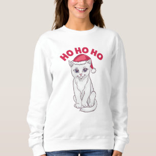Christmas Cat Ho Ho Ho Sweatshirt