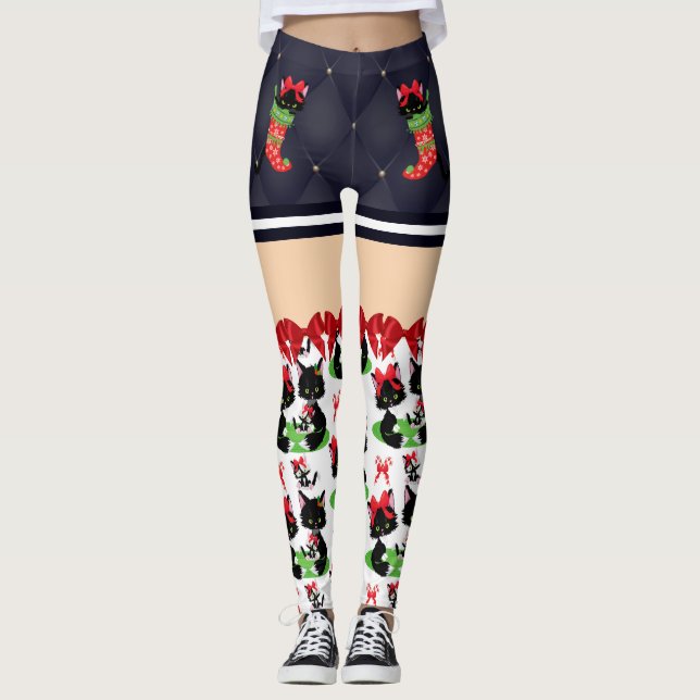 CHRISTMAS CAT-LEGGINGS LEGGINGS (Vorderseite)