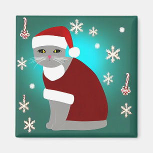 Christmas Cat Magnet