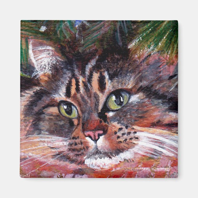 Christmas Cat Magnet (Vorne)