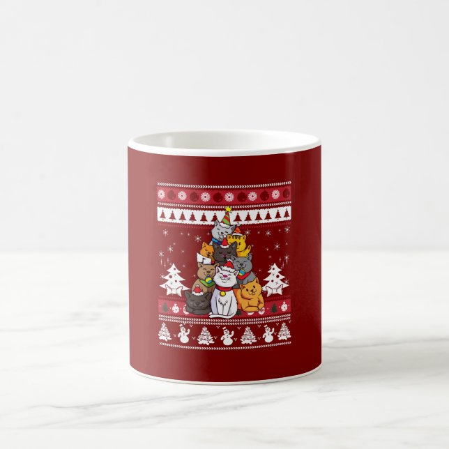 Christmas Cat Tree Kaffeetasse (Mittel)