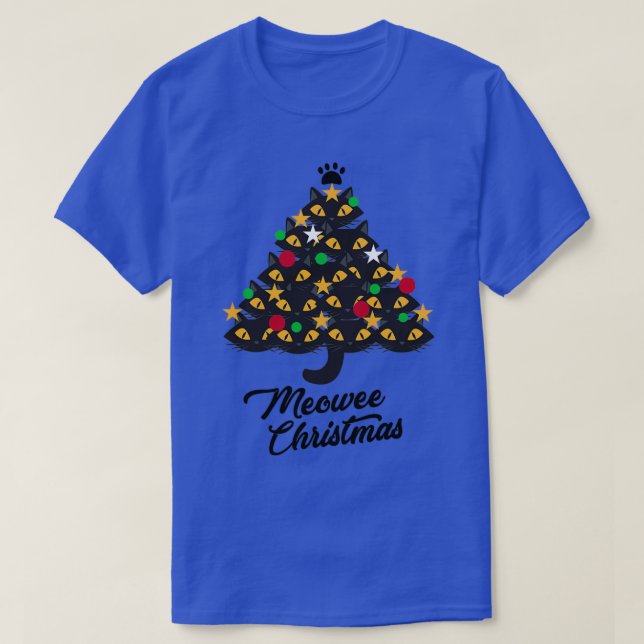 Christmas Cat Tree T-Shirt (Design vorne)