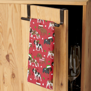 Christmas Cavalier King Charles Spaniel Geschirrtuch