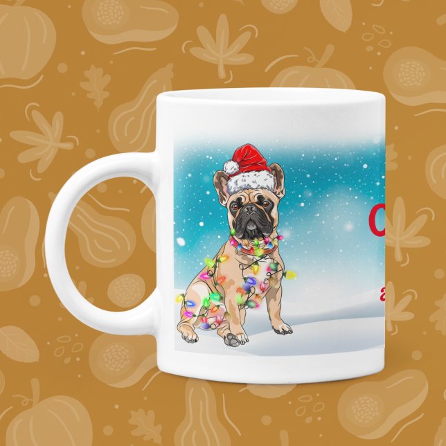 Christmas Celebration Santa Claus Pug Pet Dog Name Kaffeetasse (Von Creator hochgeladen)