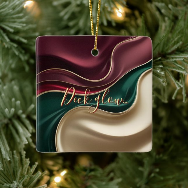 Christmas ceramic ornament in a stylish graphic (Baum)