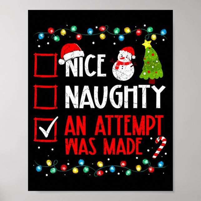 Christmas Checklist Naughty Nice An Attempt Was Ma Poster (Vorne)