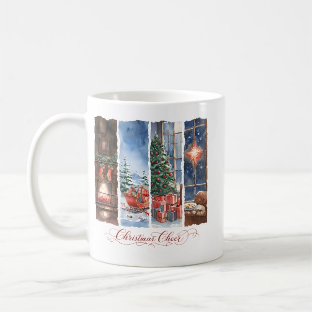 Christmas Cheer Coffee or Cocoa Mug (Gauche)