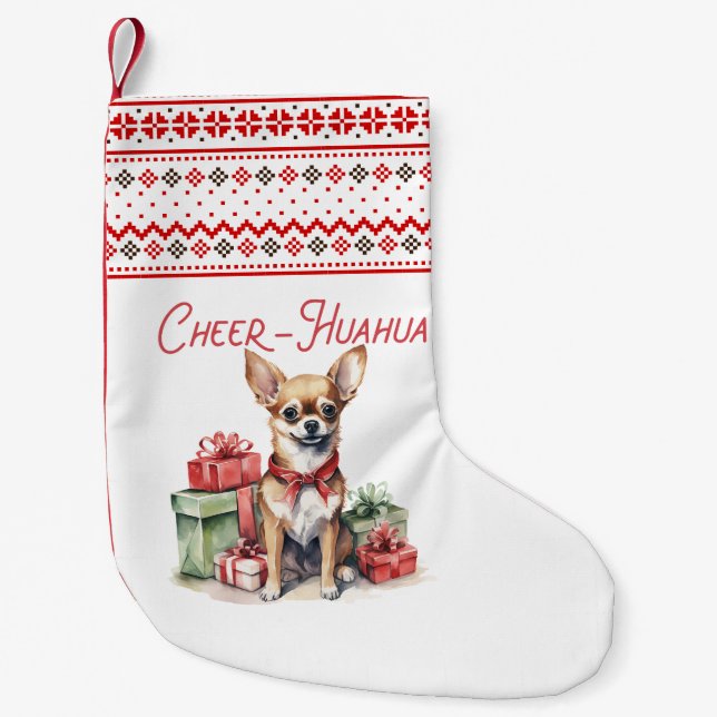 Christmas Cheer-Huahua Kleiner Weihnachtsstrumpf (Vorderseite)