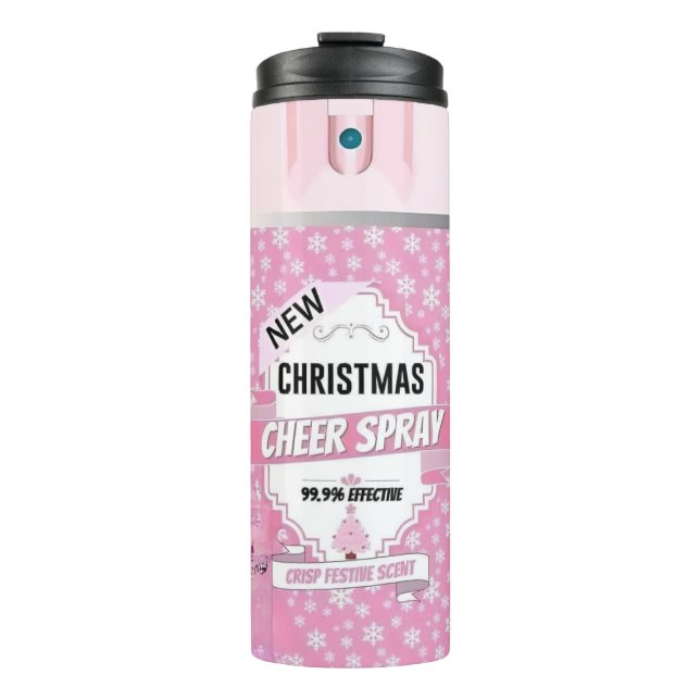 Christmas Cheer Spray - Pink Thermosbecher (Vorderseite)