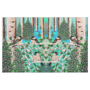 Christmas Chickadee Chatter Stoff