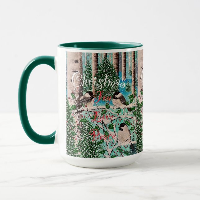 Christmas Chickadee Chatter Tasse (Links)
