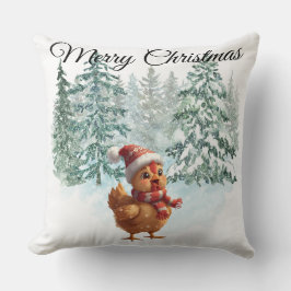 Christmas Chicken Throw Pillow Kissen