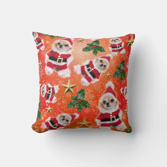 Christmas Chihuahua Kissen (Vorderseite)