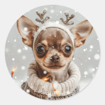 Christmas Chihuahua Reindeer Dog