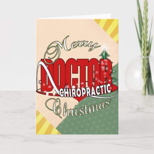 CHRISTMAS CHIROPRAKTISCHER ARZT FEIERTAGSKARTE (Vorderseite)