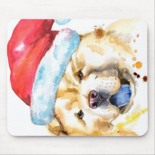 CHRISTMAS CHOW CHOW DOG   Dekorative Decken Mousepad