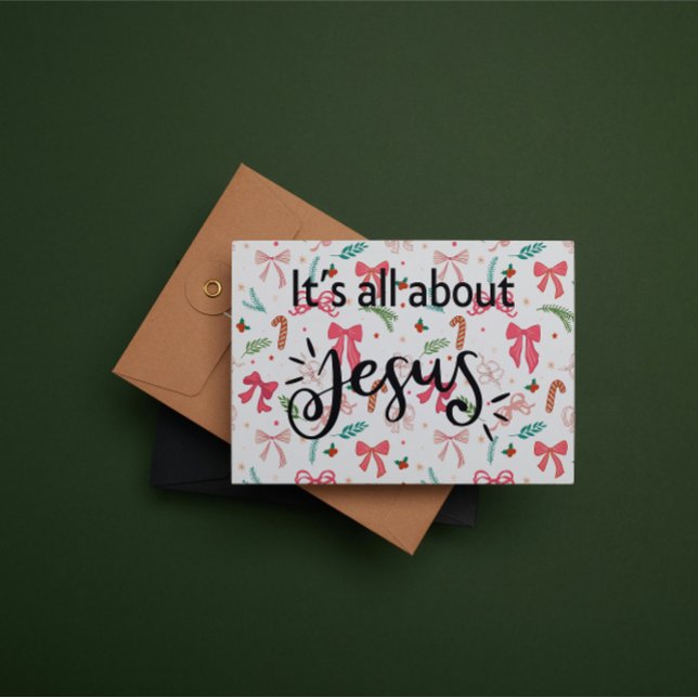Christmas Christian Card: It's all about Jesus Mitteilungskarte (Von Creator hochgeladen)