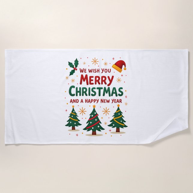 Christmas Christmas Christmas Christmas Christmas  Strandtuch (Vorderseite)