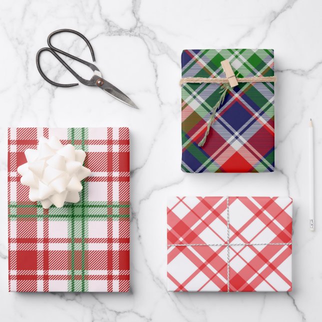 Christmas  classic holiday simple geschenkpapier set (Vorderseite)